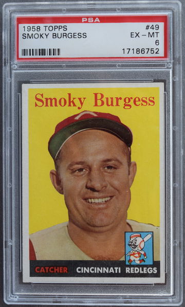 1958 Topps 49/Smoky Burgess Buy 4 Save 15%, Buy 8 Save 20%!