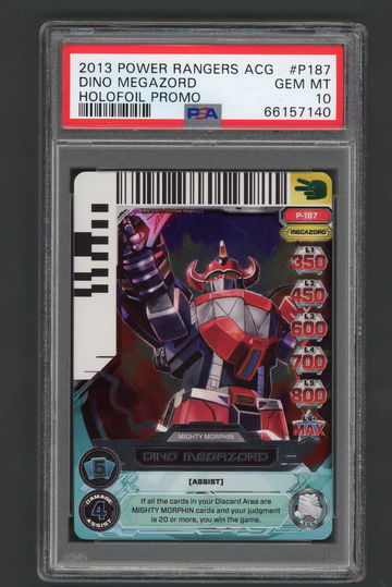 2012 Mighty Morphin Power Rangers ACG Dino Megazord Holofoil PROMO PSA 10
