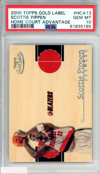 2000 TOPPS GOLD LABEL HOME COURT ADV SCOTTIE PIPPEN HCA13 PSA 10 GEM MT POP 1