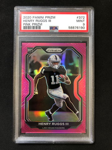 2020 Panini Prizm - Henry Ruggs III - Rookie Pink Prizm PSA 9 Mint