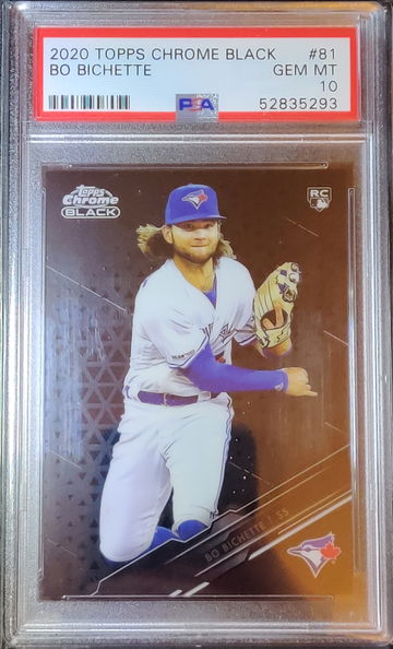 2020 Topps Chrome Black Bo Bichette PSA 10