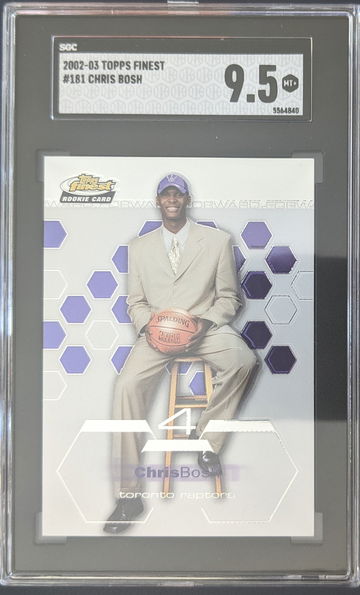 2002-2003 Chris Bosh Topps Finest Rookie Card RC SGC 9.5 #181