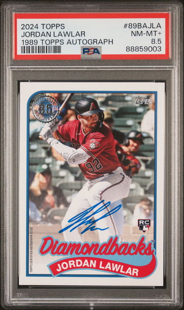 2024 Topps 1989 Autograph Jordan Lawlar #89BAJLA RC PSA 8.5