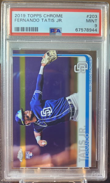 2019 Topps Chrome Fernando Tatis Jr. #203 Rookie RC Mint PSA 9 Padres