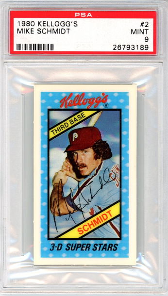 1980 KELLOGGS MIKE SCHMIDT PSA 9
