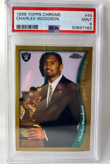 1998 Topps Chrome Charles Woodson Rookie PSA 9