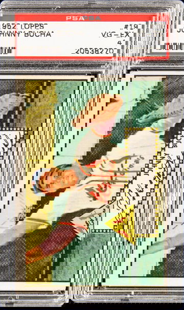 1952 Topps #19 Johnny Bucha Red Back PSA 4 VGEX