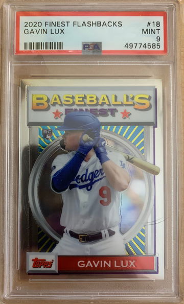 Gavin Lux 2020 Topps Finest Flashbacks #18 PSA 9