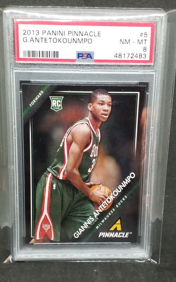 2013 Panini Pinnacle Giannis Antetokounmpo Rc PSA 8