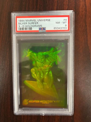 1994 Marvel Universe Silver Surfer 3-D Holograms PSA 8 RARE