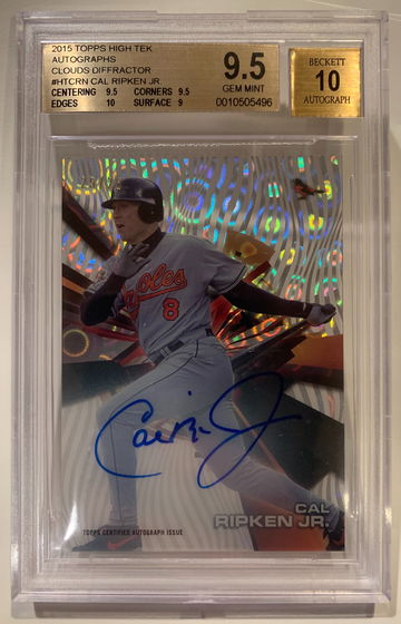 2015 high tek cal Ripken jr auto #25/25 bgs 9.5/10