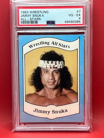 1983 WRESTLING JIMMY SNUKA #7 ALL-STARS PSA 4