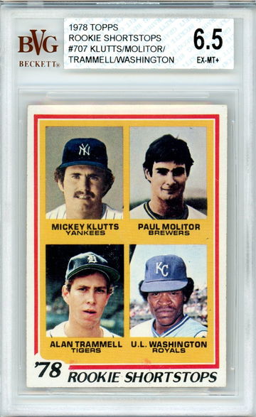 1978 TOPPS ROOKIE SHORTSTOPS PAUL MOLITOR ALAN TRAMMELL