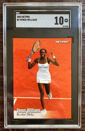 2003 Netpro Venus Williams RC SGC 10 GEM MINT
