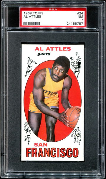 1969 Topps #24 Al Attles PSA 7