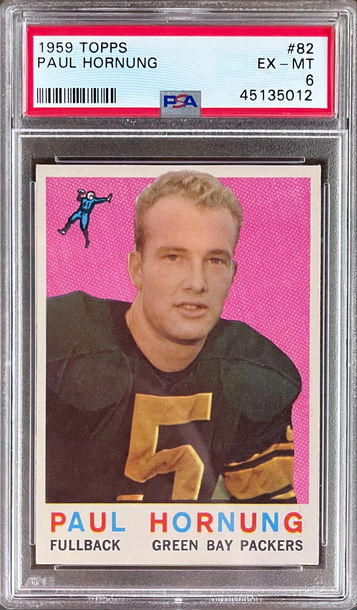 1959 Topps #82 Paul Hornung PSA 6