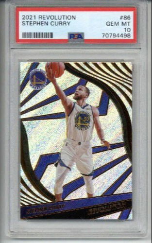 2021 PANINI REVOLUTION #86 STEPHEN CURRY WARRIORS PSA 10 LOW POP