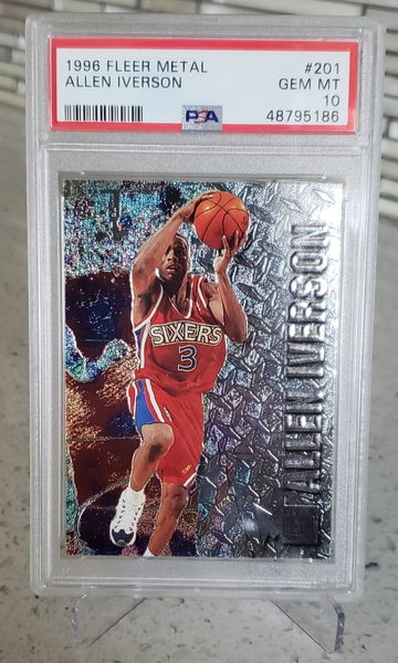 1996 Fleer Metal Iverson Rookie RC - PSA 10