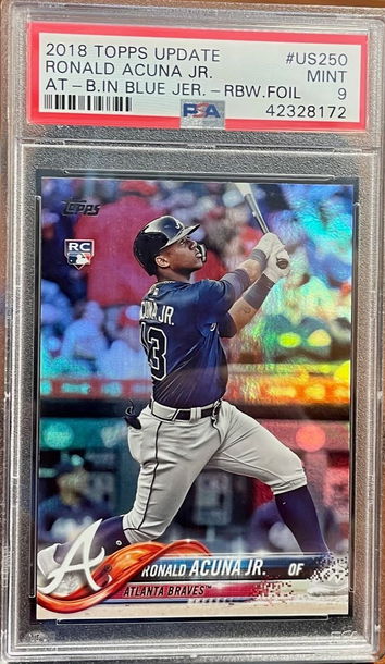 2018 Topps Rainbow Foil #US250 Ronald Acuna Jr. PSA 9