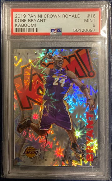 2019 crown royale Kobe Bryant kaboom! #16 mint 9 Pop 12, 8 higher