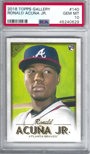 2018 Topps Gallery Ronald Acuna JR. PSA 10 Gem Mint