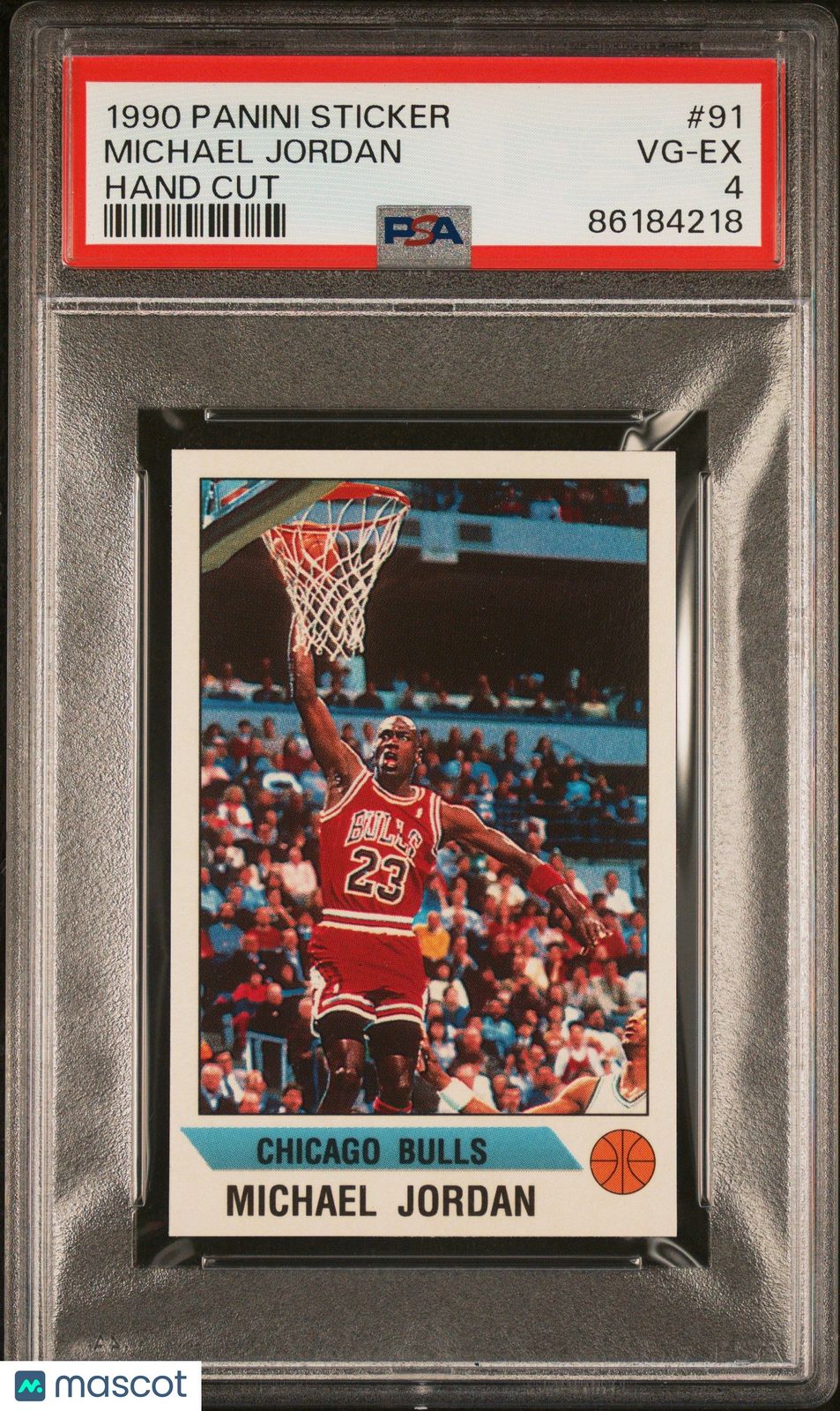 1990 Panini Sticker Michael Jordan #91 PSA 4