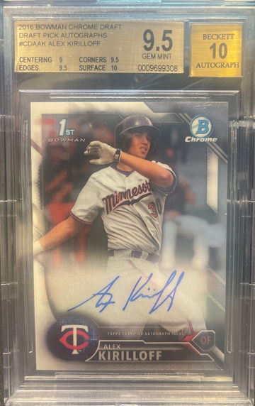 2016 Bowman Chrome Draft Alex Kirilloff auto 