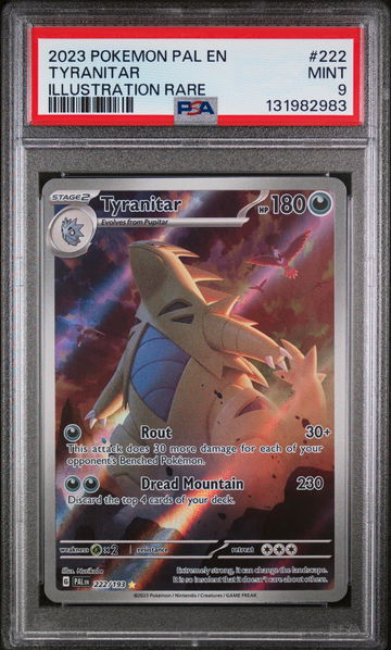 2023 Pokemon Scarlet and Violet Paldea Evolved Illustration Rare Tyranitar #222 PSA 9