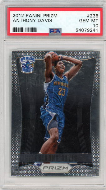 2012-13 Panini Prizm Anthony Davis Rookie RC PSA 10 Gem Mint Lakers #236