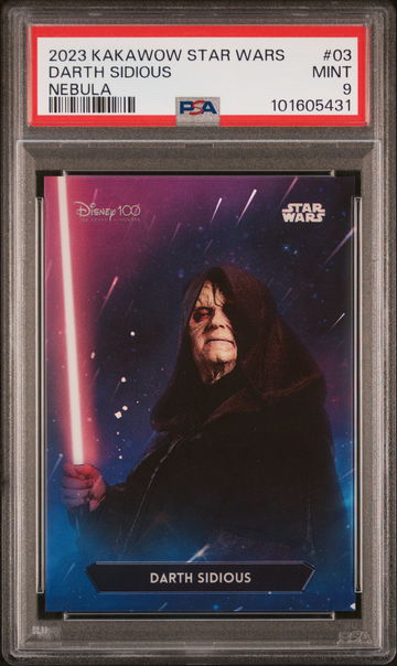 2023 Kakawow Phantom Disney100 Star Wars Nebula Darth Sidious #3 /666 PSA 9