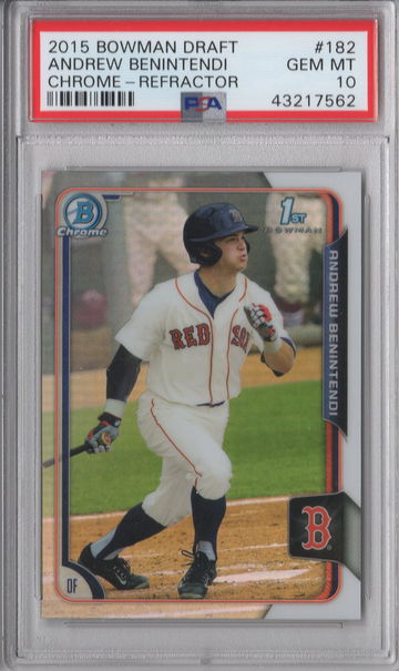 2015 Bowman Chrome Draft Andrew Benintendi REFRACTOR PSA 10