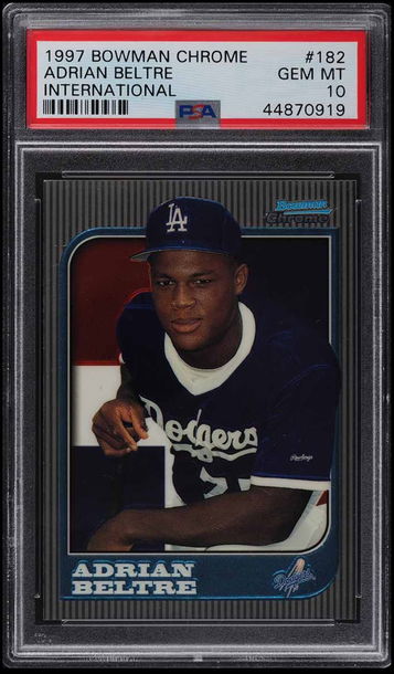 1997 Bowman Chrome International Adrian Beltre ROOKIE #182 PSA 10 GEM MINT 
