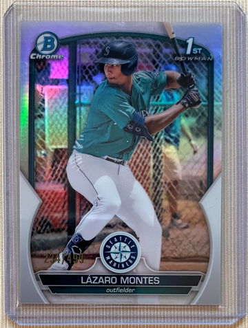 2023 Bowman Chrome REFRACTOR /499 Lazaro Montes #BCP58 1st Bowman Chrome RC