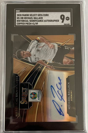 2020 Panini Select Euro Michael Ballack /49 Auto SGC 9