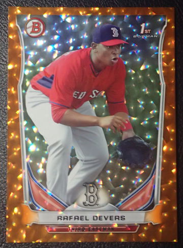 2014 Bowman Rafael Devers Orange Ice #6/25