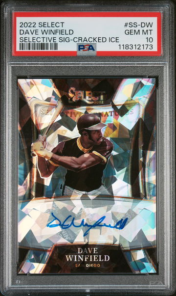 2022 Panini Select Selective Signatures Cracked Ice Dave Winfield #SS-DW /25 PSA 10
