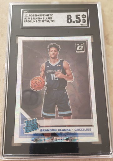 Brandon Clarke RC 2019 Optic #194 Premium Box /249 SGC 8.5