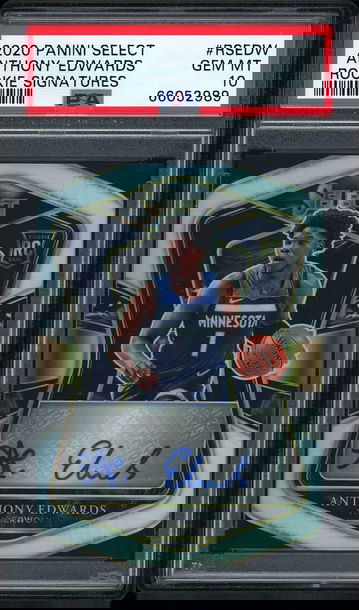 Anthony Edwards 2020-21 Select Rookie Signatures Auto Silver Prizm /249 PSA 10