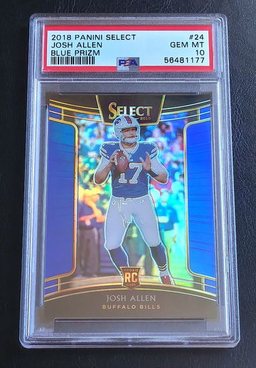 JOSH ALLEN 2018 SELECT CONCOURSE BLUE PRIZM #24 PSA 10 