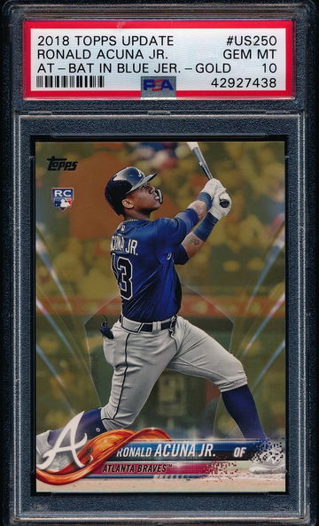 Ronald Acuna 2018 Topps Update Gold RC