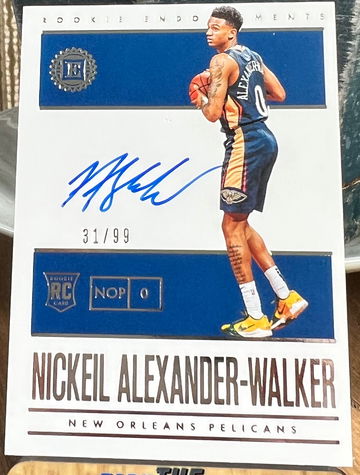 2019-20 Panini Encased Rookie Endorsements Auto #130 Nickeil Alexander-Walker/99
