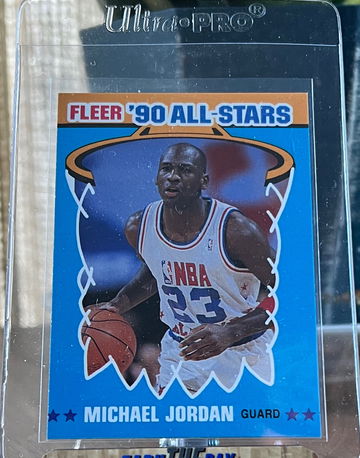 Michael Jordan 1990 Fleer All-Star Basketball Card #5 Chicago Bulls HOF 🐐🔥📈