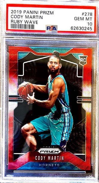 2019 Panini Prizm Cody Martin Ruby Wave PSA GEM MT 10 RC
