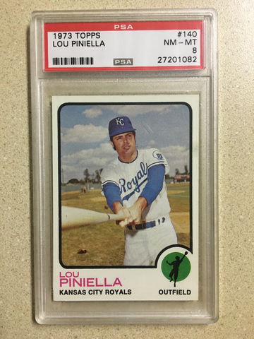1973 Topps #140 Lou Piniella PSA 8 NM-MT ROYALS