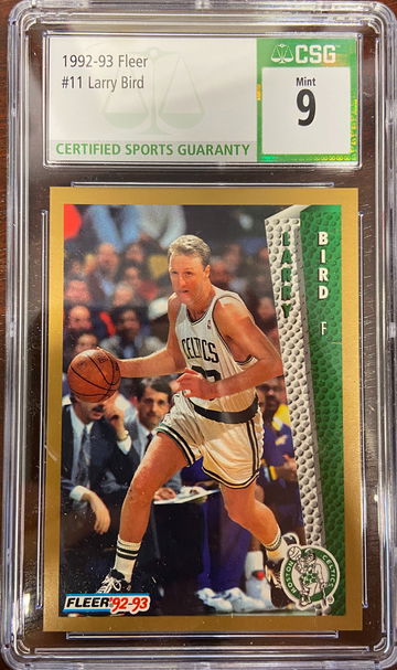 1992-93 Fleer Larry Bird #11 CSG 9 Mint Celtics