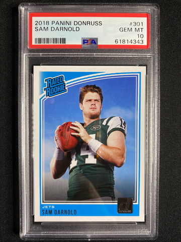 2018 Panini Donruss Sam Darnold Donruss Rated Rookie PSA 10