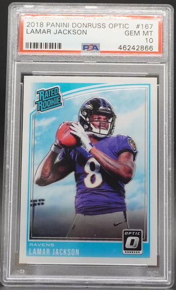 2018 Donruss Optic Lamar Jackson PSA 10