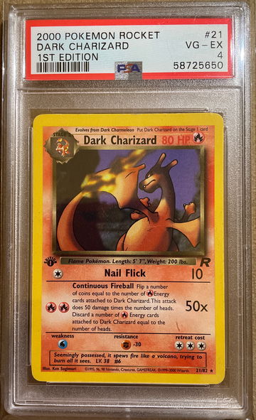 2000 Pokémon Rocket 21 - Dark Charizard 1st Edition PSA 4