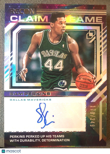 2021 Panini Recon #CFS-SPK SAM PERKINS SP /249 Claim To Fame Auto Mavericks