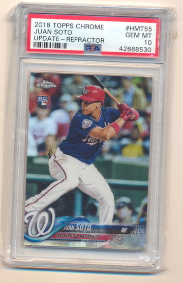 2018 Topps Chrome Update Juan Soto Refractor Rc 69/250